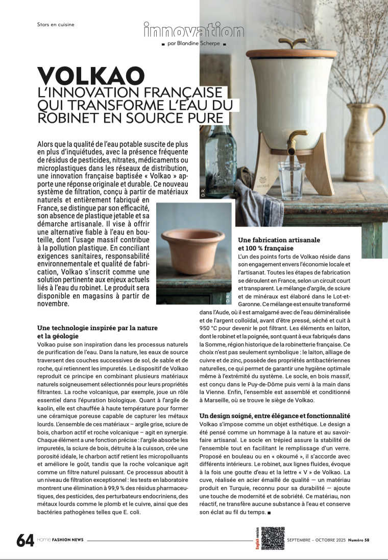 VOLKAO – The French innovation transforming tap water into pure spring ...