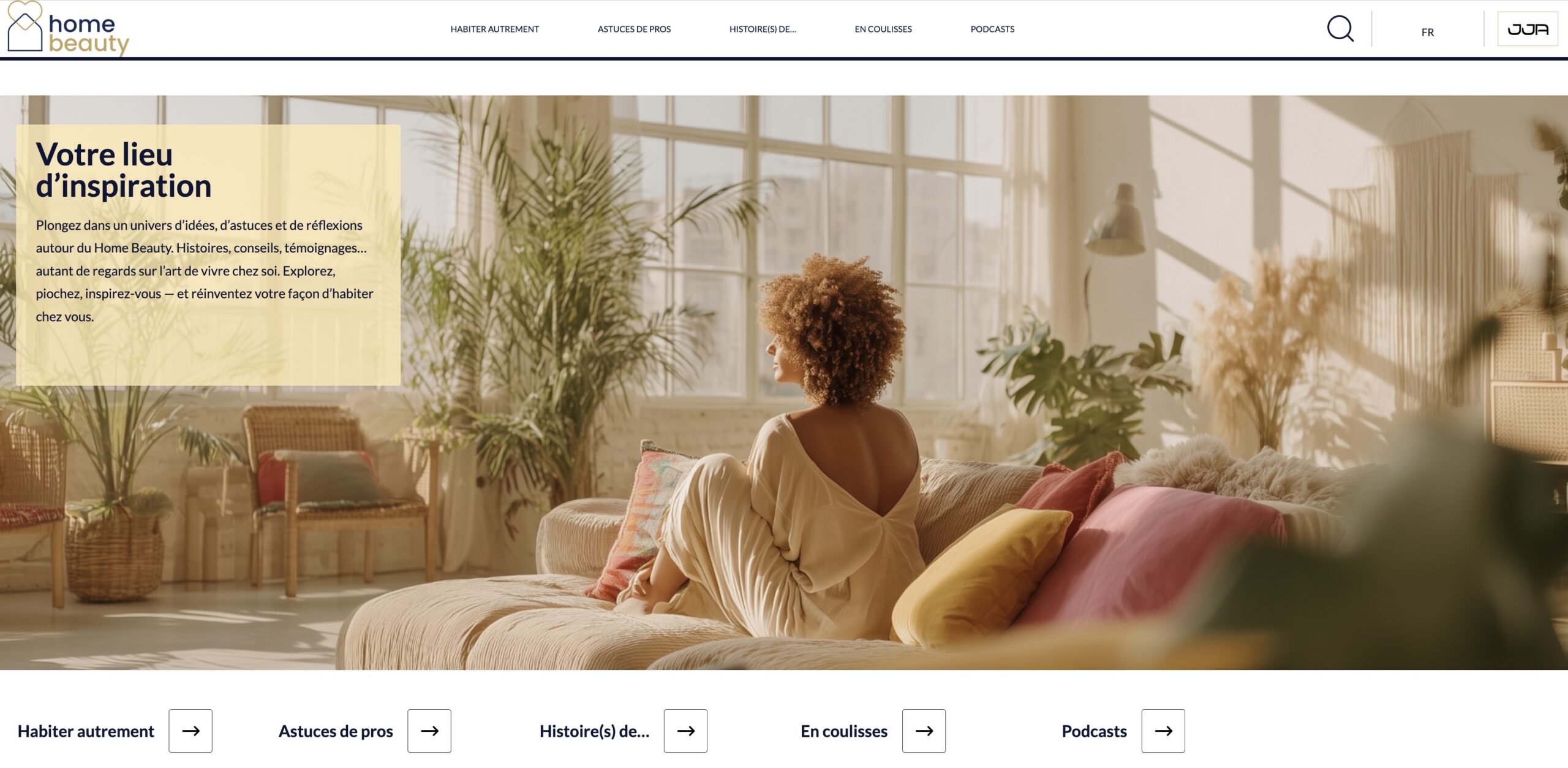 JJA affirme sa philosophie du « Home Beauty » avec un site repensé