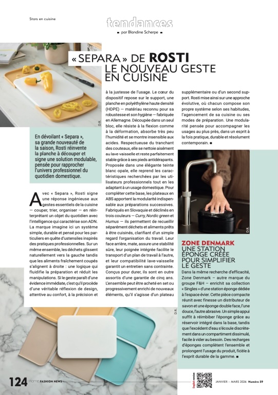 « SEPARA » de Rosti : le nouveau  geste en cuisine