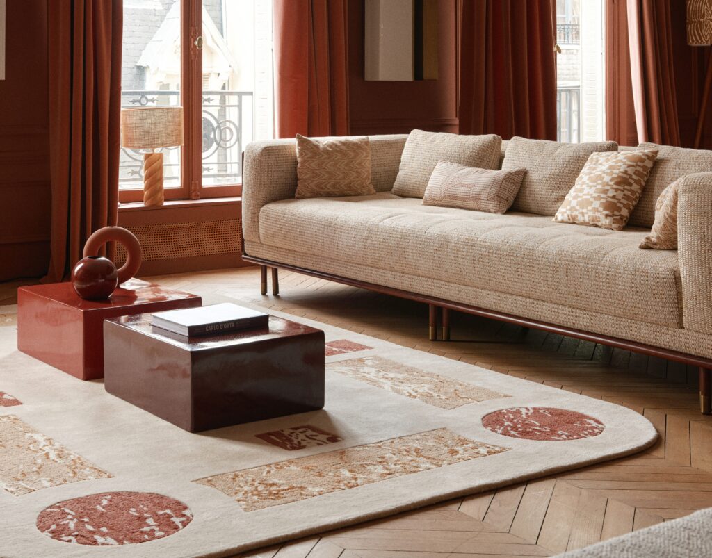 TOULEMONDE BOCHART- Tapis PALADIO terracota ©oracleparis