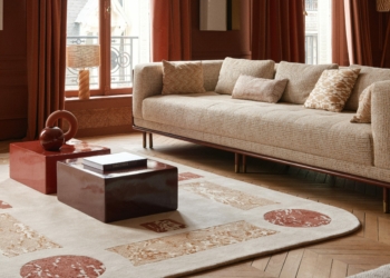 TOULEMONDE BOCHART- Tapis PALADIO terracota ©oracleparis