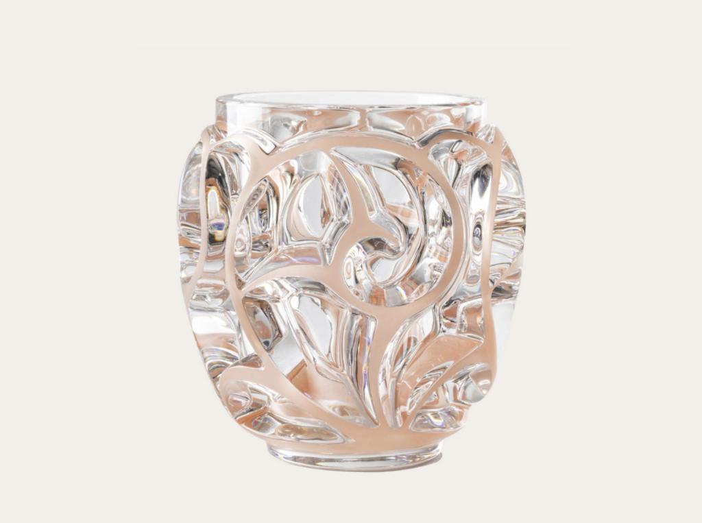TOURBILLONS vase, grand size, coral patina ©LALIQUE