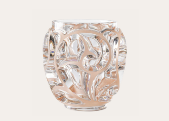 TOURBILLONS vase, grand size, coral patina ©LALIQUE